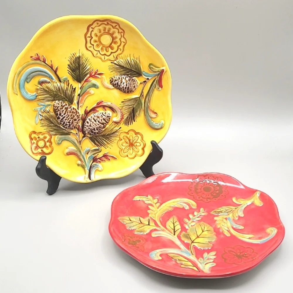 Colorful Decorative Plate, Set of 2